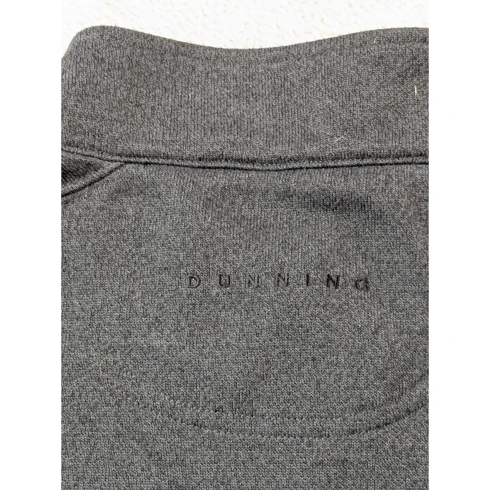 Dunning Golf Mens XXL Charcoal Gray Heathered Quarter Zip Pullover Sweater